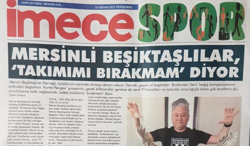 Bırakmam Seni’ bağış kampanyasına destek olarak takımının yanında olduğunu göstermişti.
